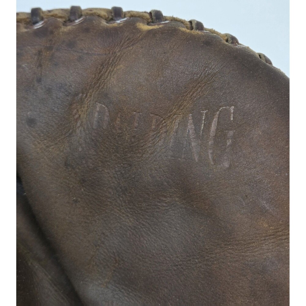 Vintage Spalding Catchers Mitt Leather Baseball Glove Pancake‎ 1950s-60s USA - Picture 4 of 10